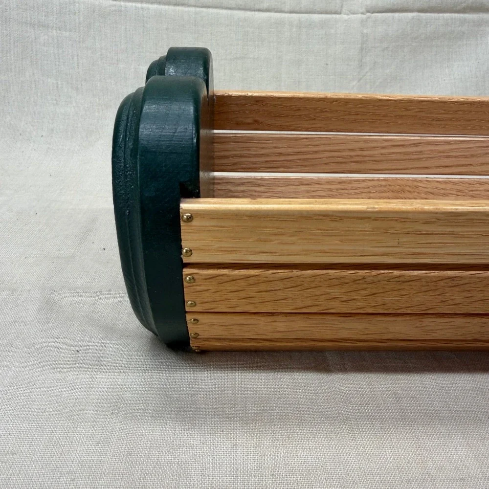 Vintage Heart Apple Wood Catchall Tray Entryway Organizer Cottage Decor